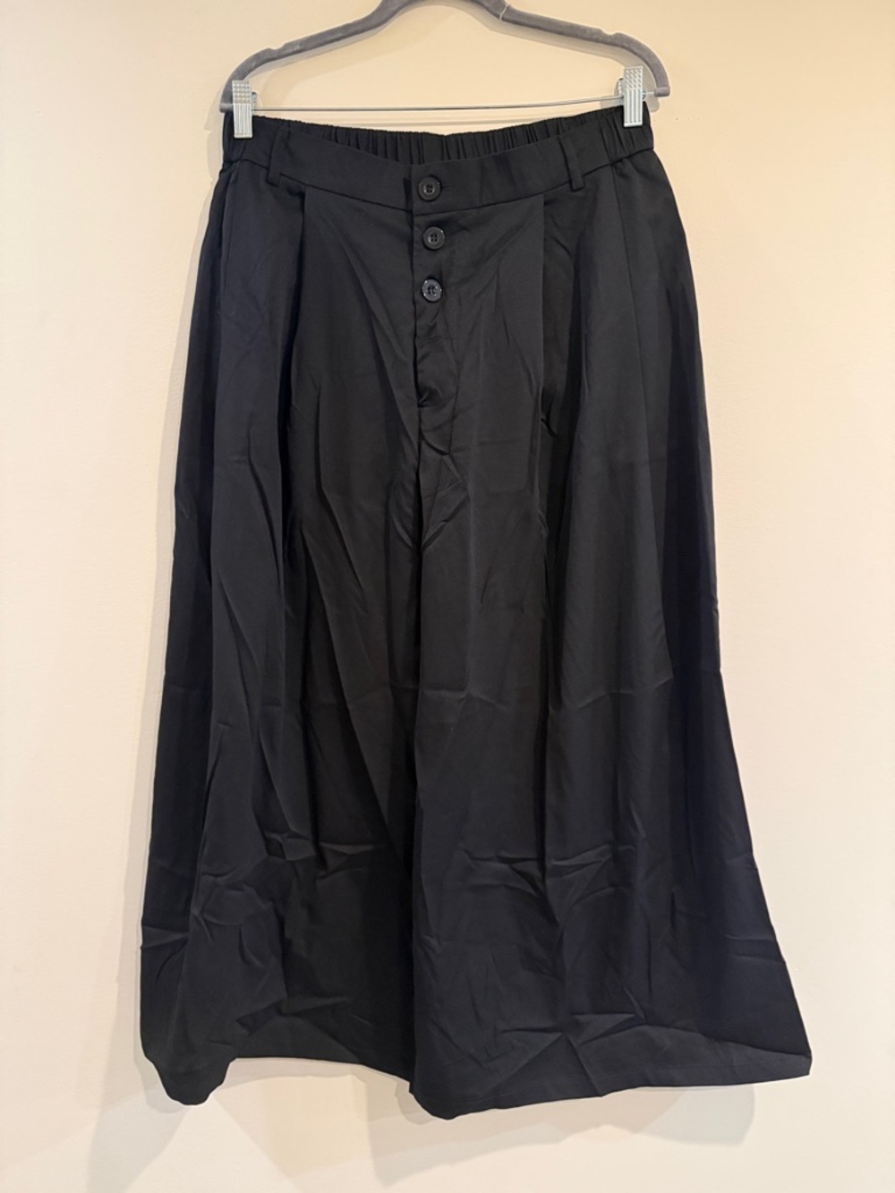 Men's Black Wide-Leg Pants